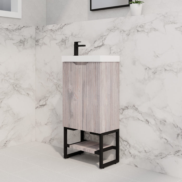 Riva Bali Mini Freestanding Vanity 450mm - White Oak