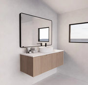 ABS Riva - Riva Vienna Wall Hung Single Bowl Vanity 1200mm - American oak - Aqualux Bathrooms
