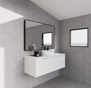 ABS Riva - Riva Vienna Wall Hung Single Bowl Vanity 1200mm - Matt White - Aqualux Bathrooms