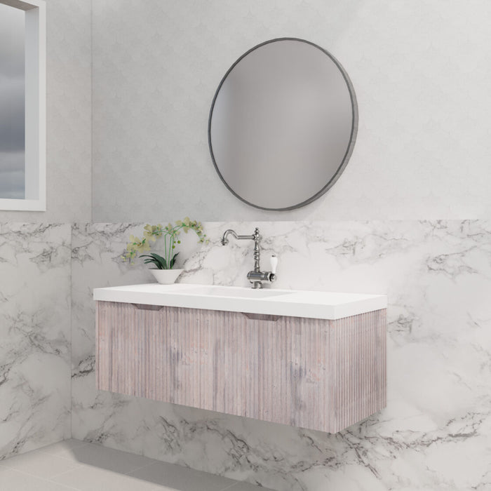 Riva Vienna Wall Hung Single Bowl Vanity 1200mm - White Oak