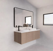 ABS Riva - Riva Vienna Wall Hung Double Bowl Vanity 1200mm - American Oak - Aqualux Bathrooms