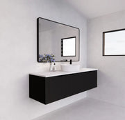 ABS Riva - Riva Vienna Wall Hung Single Bowl Vanity 1500mm - Matt Black - Aqualux Bathrooms