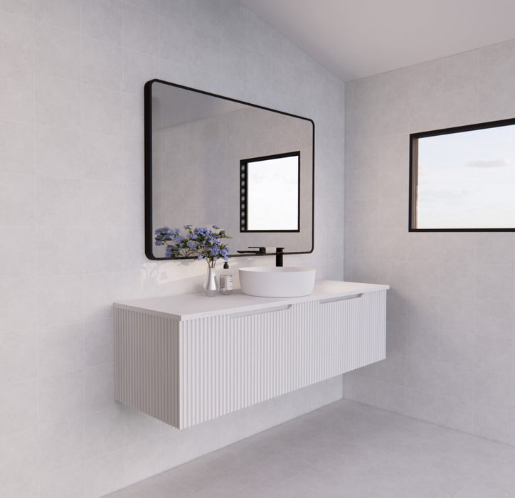 Riva Vienna Wall Hung Single Bowl Vanity 1500mm - Matt White