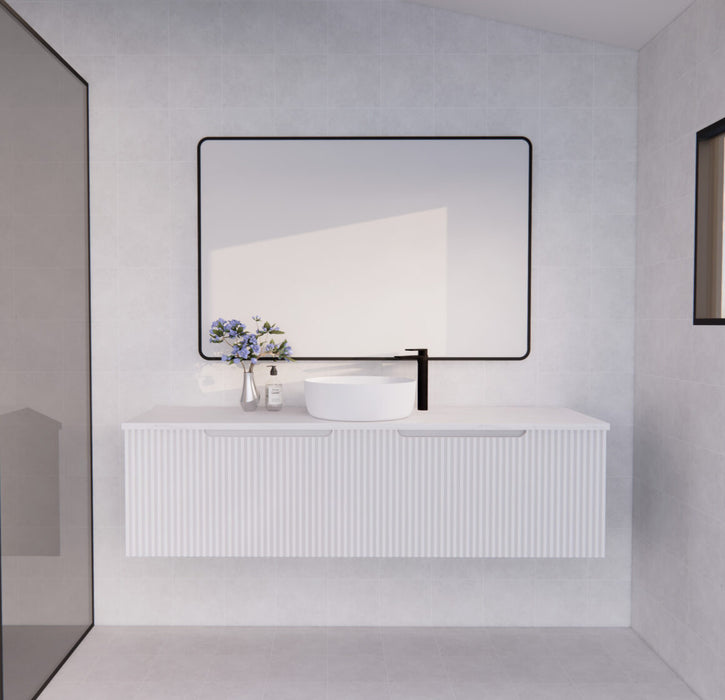 Riva Vienna Wall Hung Single Bowl Vanity 1500mm - Matt White