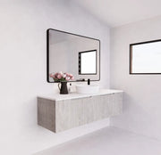 ABS Riva - Riva Vienna Wall Hung Single Bowl Vanity 1500mm - White Oak - Aqualux Bathrooms