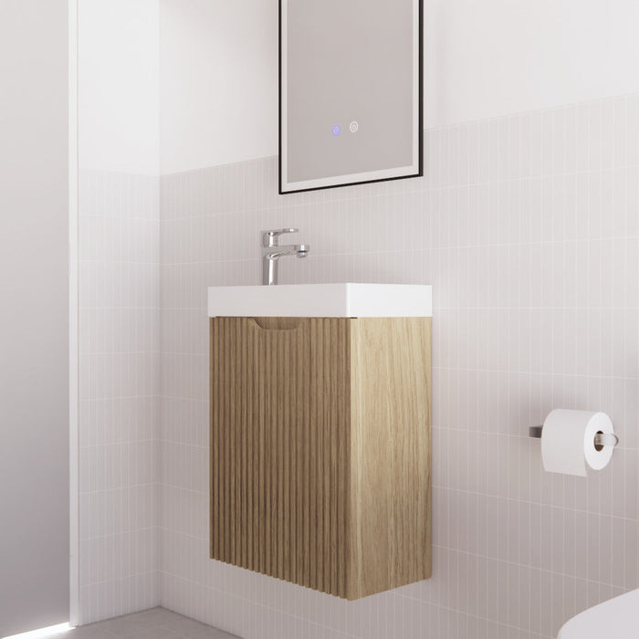 Riva Vienna Mini Wall Hung Vanity 450mm - American Oak