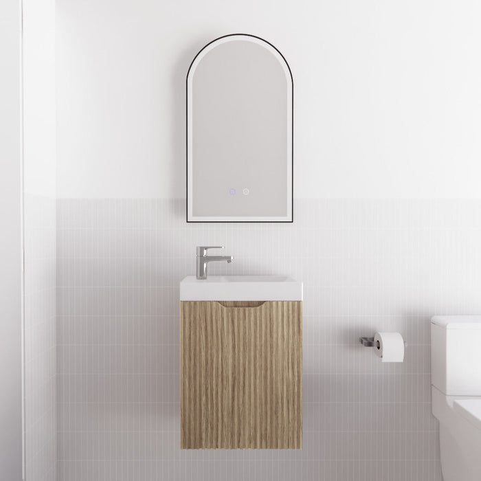 Riva Vienna Mini Wall Hung Vanity 450mm - American Oak