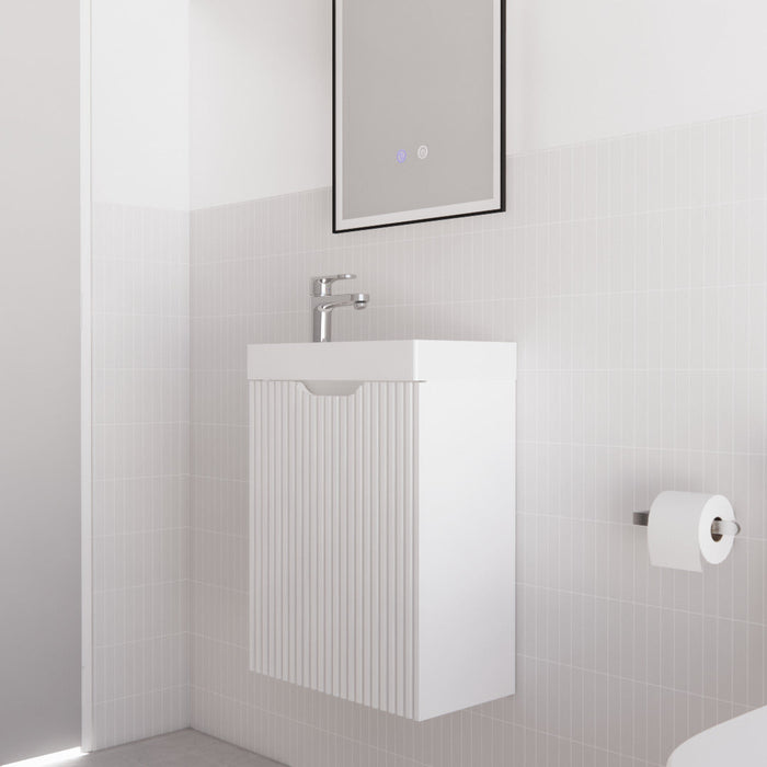 Riva Vienna Mini Wall Hung Vanity 450mm - Matt White