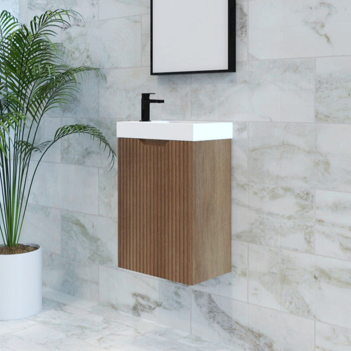 Riva Vienna Mini Wall Hung Vanity 450mm - Solid Timber