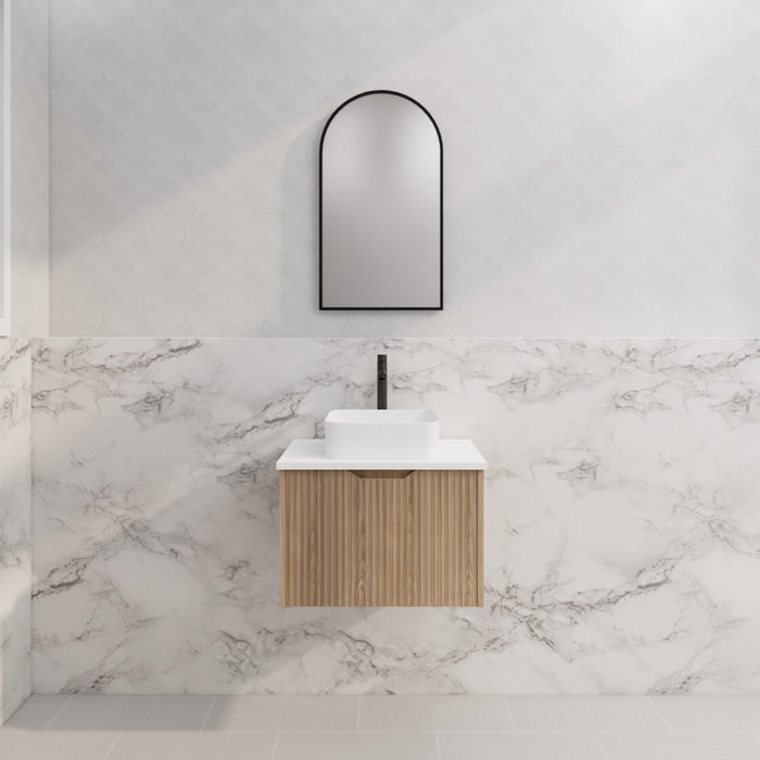 Riva Vienna Wall Hung Vanity 600mm - American Oak