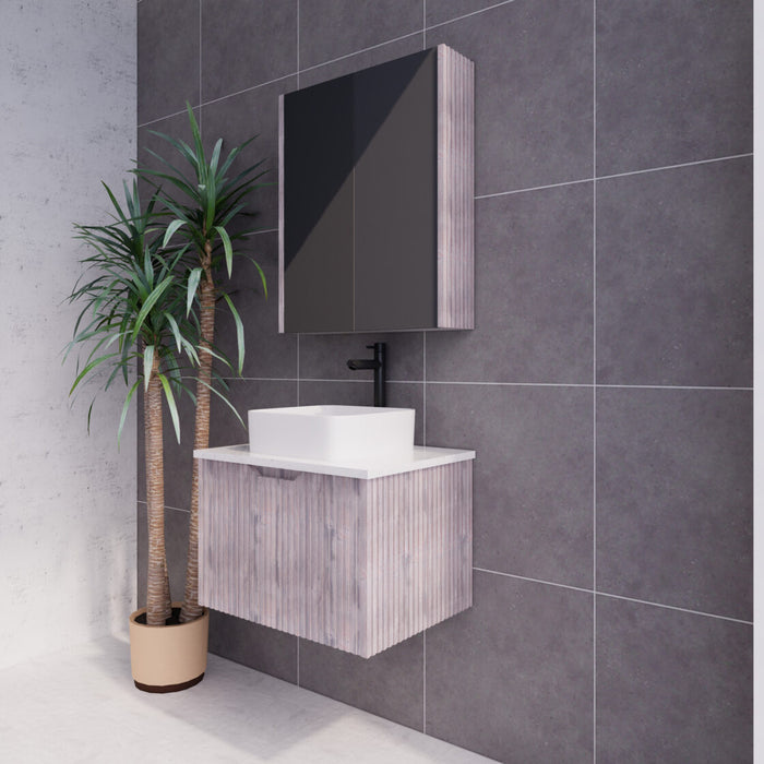 Riva Vienna Wall Hung Vanity 600mm - White Oak