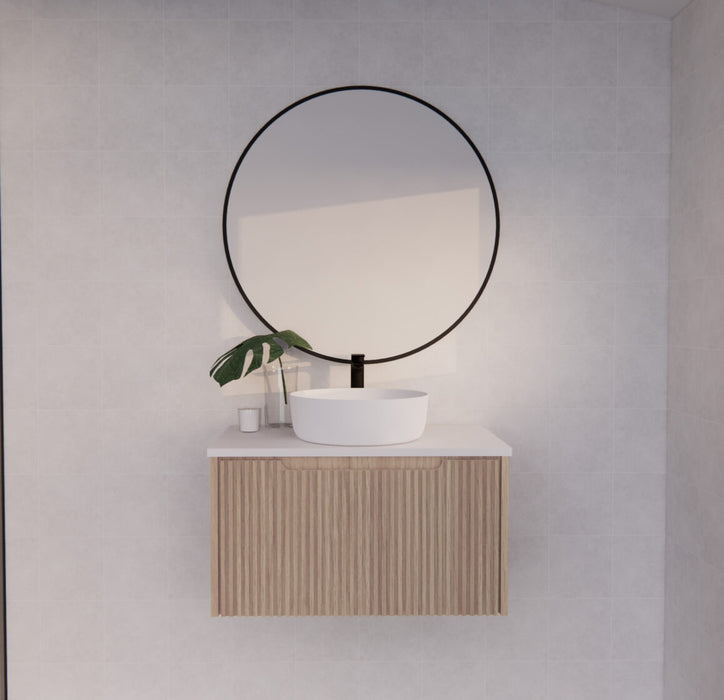 Riva Vienna Wall Hung Vanity 750mm - American Oak