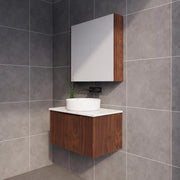 ABS Riva - Riva Vienna Wall Hung Vanity 750mm - Brown Oak - Aqualux Bathrooms
