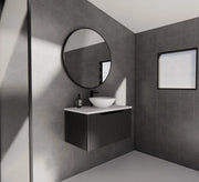 ABS Riva - Riva Vienna Wall Hung Vanity 750mm - Matt Black - Aqualux Bathrooms