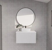 ABS Riva - Riva Vienna Wall Hung Vanity 750mm - Matt White - Aqualux Bathrooms