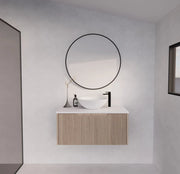 ABS Riva - Riva Vienna Wall Hung Vanity 900mm - American Oak - Aqualux Bathrooms