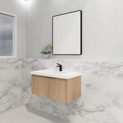 ABS Riva - Riva Vienna Wall Hung Vanity 900mm - American Oak - Aqualux Bathrooms