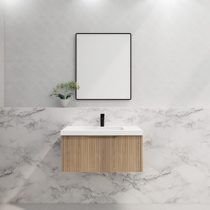 Riva Vienna Wall Hung Vanity 900mm - American Oak