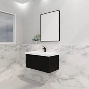 ABS Riva - Riva Vienna Wall Hung Vanity 900mm - Matt Black - Aqualux Bathrooms