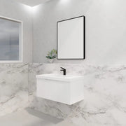 ABS Riva - Riva Vienna Wall Hung Vanity 900mm - Matt White - Aqualux Bathrooms