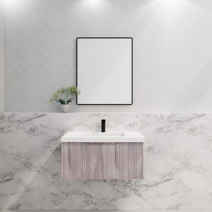 Riva Vienna Wall Hung Vanity 900mm - White Oak