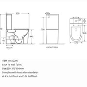 Mercio Walton Rimless Back To Wall Toilet Suite - Aqualux Bathrooms- Mercio
