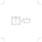 Zento 49S Wall Hung Basin - Aqualux Bathrooms- Mercio