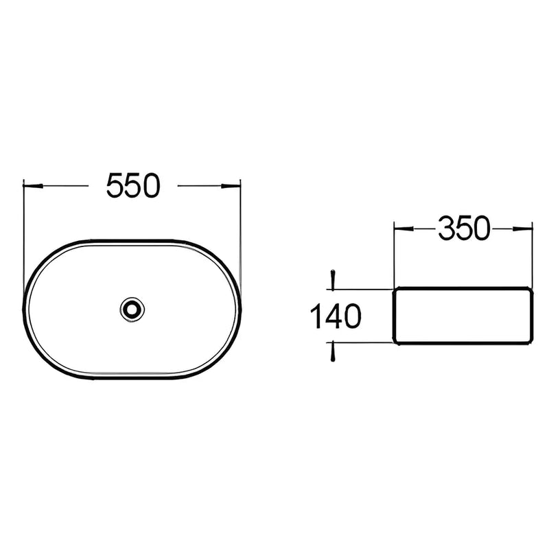 Above Counter Art Basin 550mm