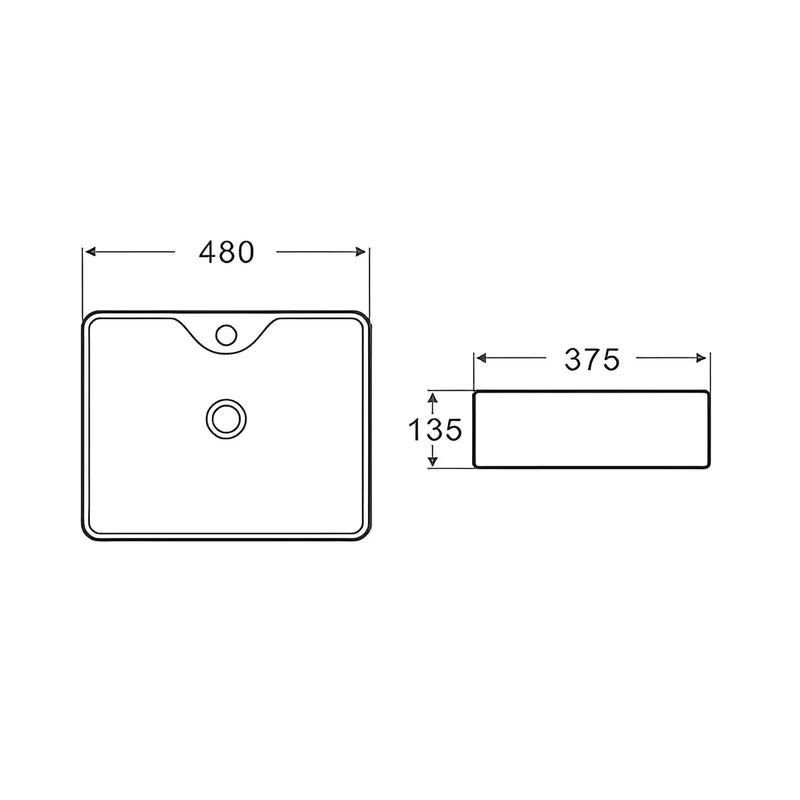 Above Counter Basin 480mm