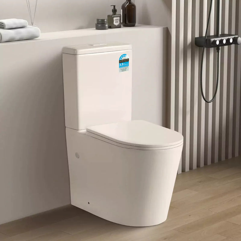 Avis Rimless Back To Wall Toilet Suite Matte White