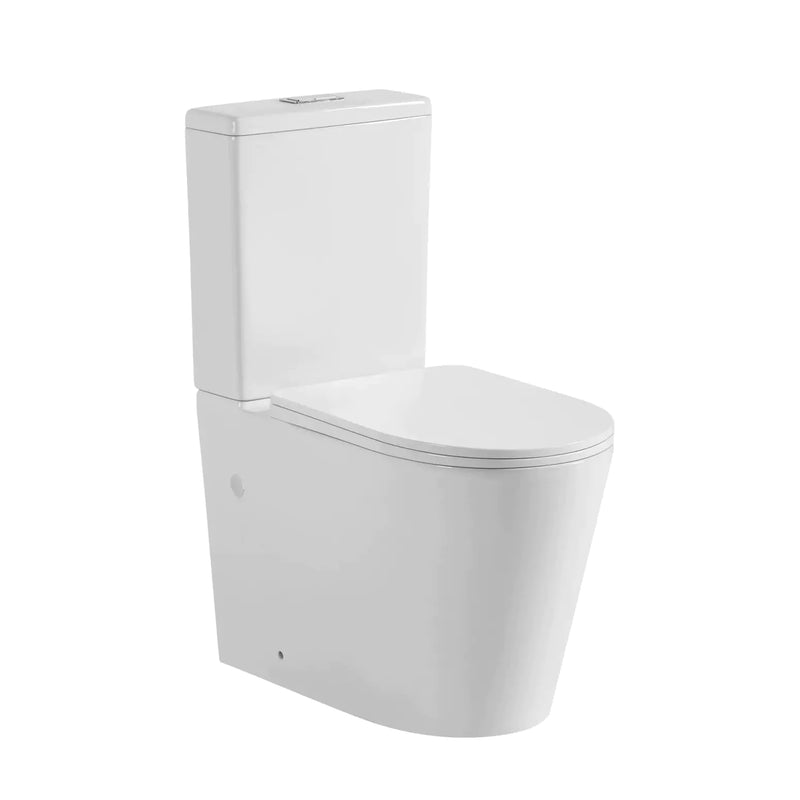 Avis Rimless Back To Wall Toilet Suite Gloss White