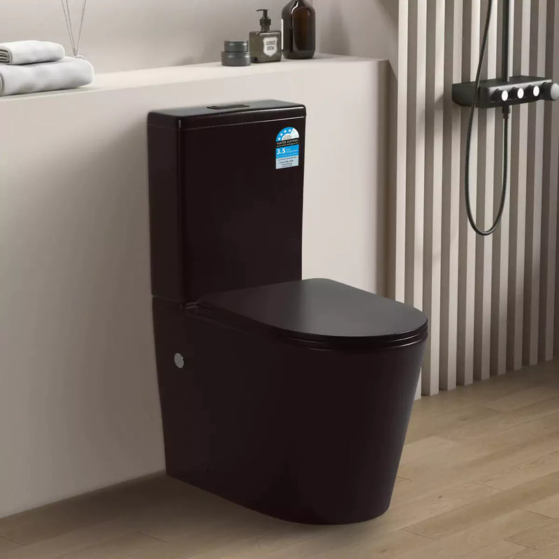 Avis Rimless Back To Wall Toilet Suite Matte Black