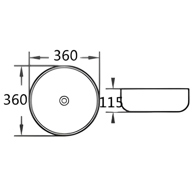 Bellevue Fluted Above Counter Basin 360mm