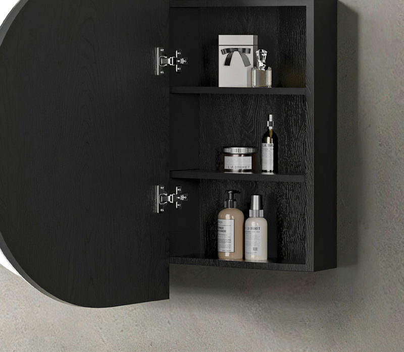 Otti Bondi Shaving Cabinet Black Oak 900X600mm