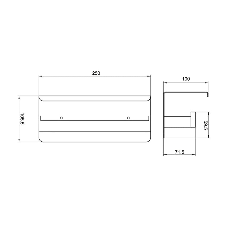Blaze Double Toilet Paper Holder With Cover