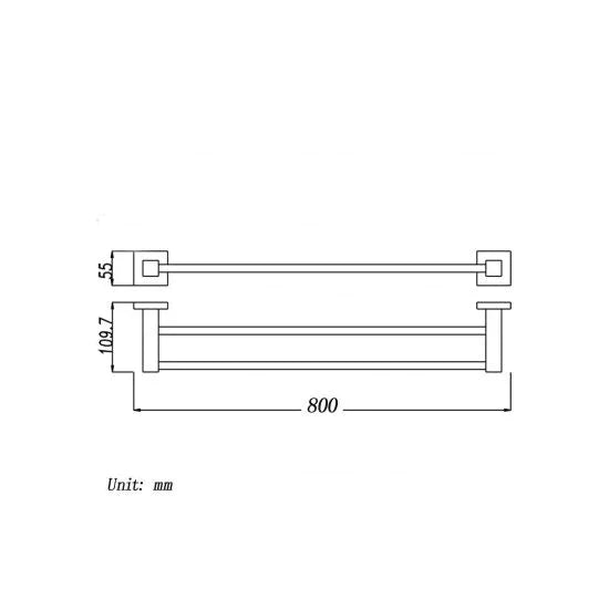 Blaze Double Towel Rail