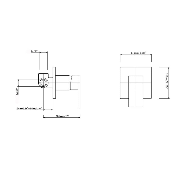 Blaze Shower Wall Mixer(Color Up)