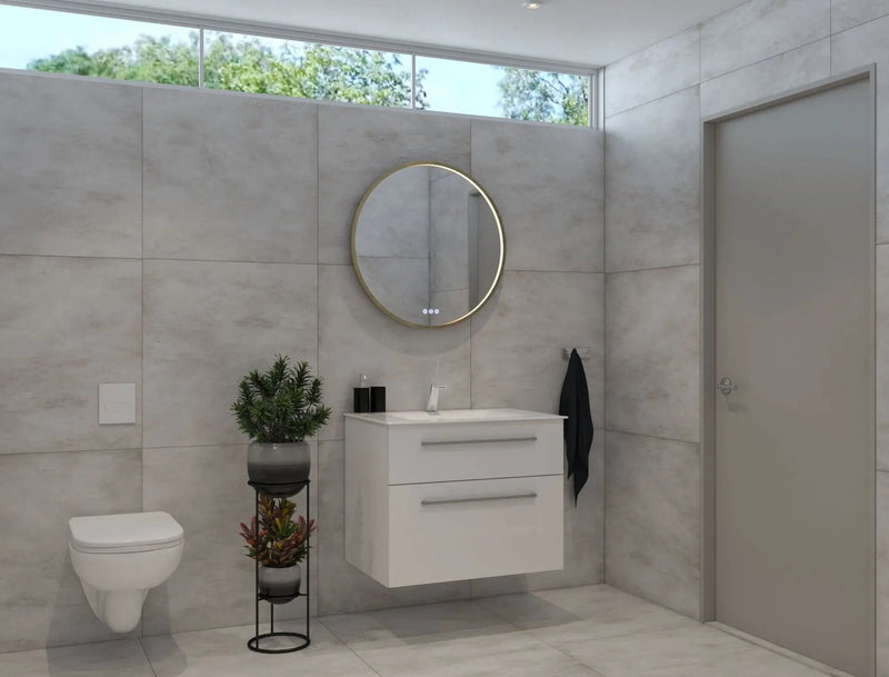 Euro Mirror - Olëk Mirror Brass - Aqualux Bathrooms