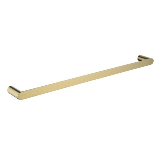 RUSHY Series Brushed Brass Single Towel Rail 600mm