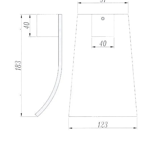 Cascade Series Waterfall Bathtub/Basin Wall Spout