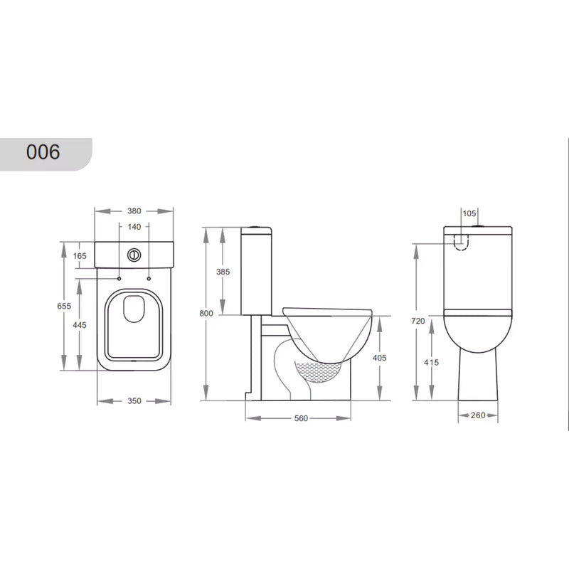 Cubo Closed Couple Toilet Suite