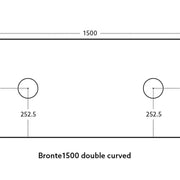 Bronte Wall Hung Vanity 1500 (Prime Oak/Double Bowl) - Aqualux Bathrooms- Poseidon