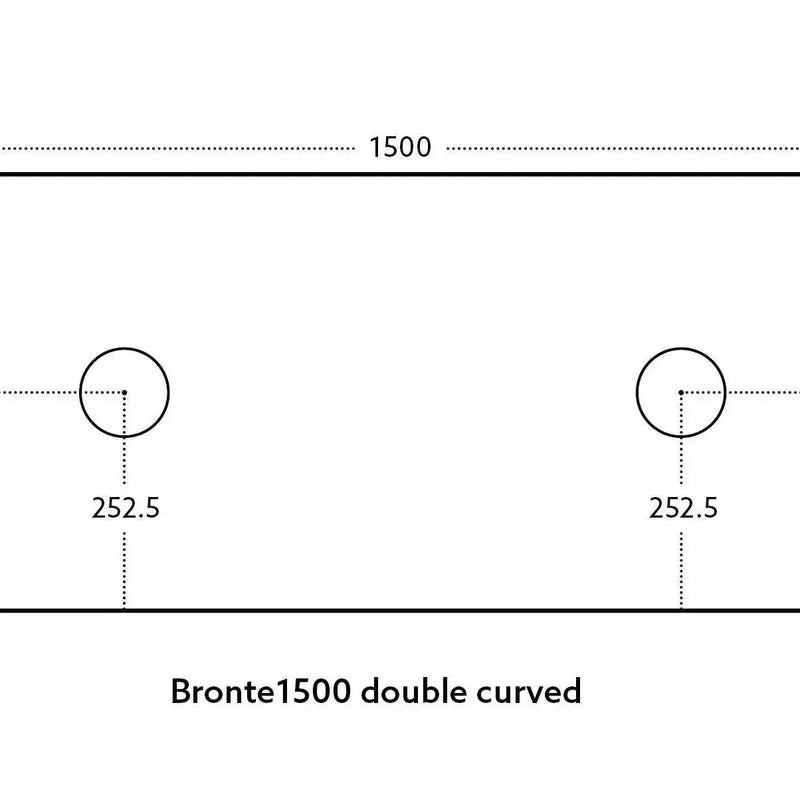 Bronte Wall Hung Vanity 1500 (Prime Oak/Double Bowl) - Aqualux Bathrooms- Poseidon