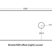 Bronte Wall Hung Vanity 1500 (Prime Oak/Double Bowl) - Aqualux Bathrooms- Poseidon