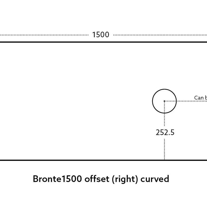 Bronte Wall Hung Vanity 1500 (Prime Oak/Double Bowl)