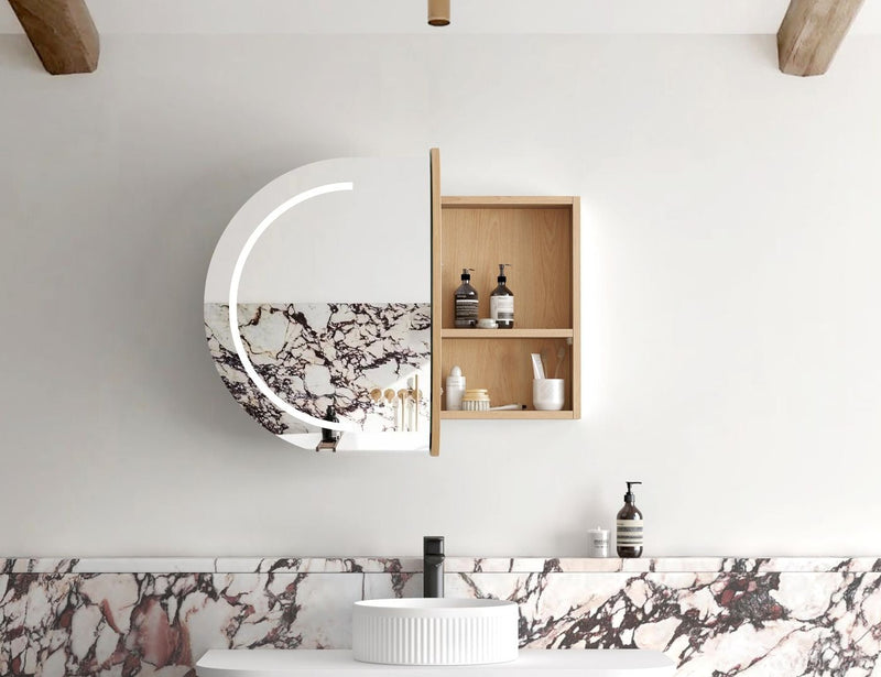 Otti Bondi Natural Oak Led Shaving Cabinet 900X600mm