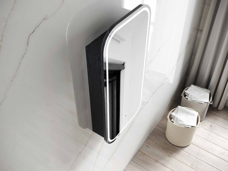 Otti Newport Black Oak Led Shaving Cabinet 450X900mm