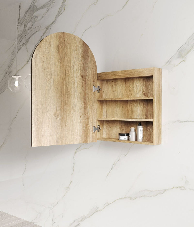 Otti Archie Natural Oak Led Shaving Cabinet With Powerpoint 600X900mm