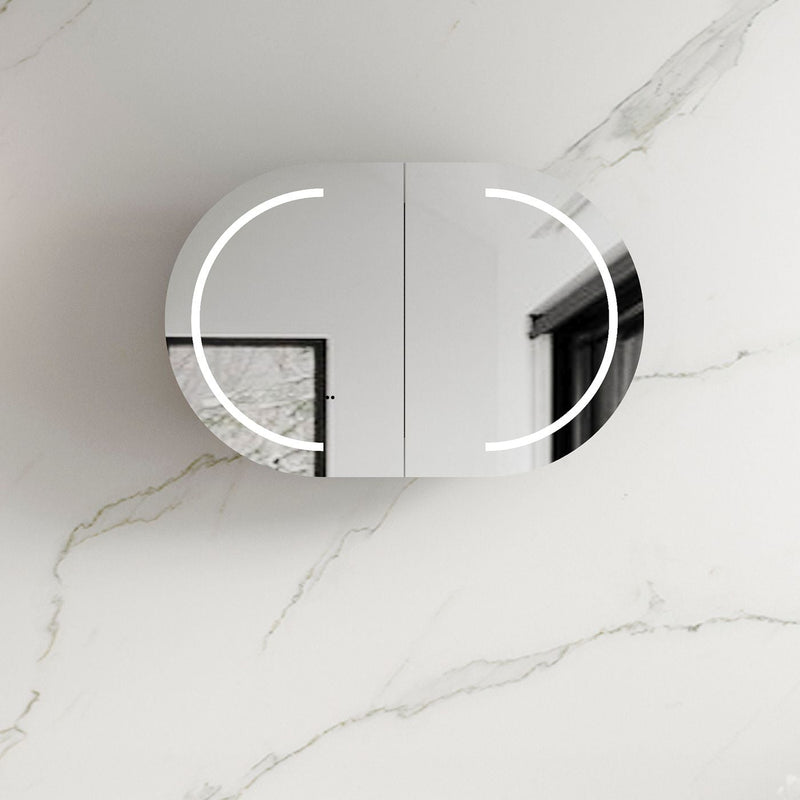 Otti Bondi Matte White Led Shaving Cabinet With Powerpoint 900X600mm