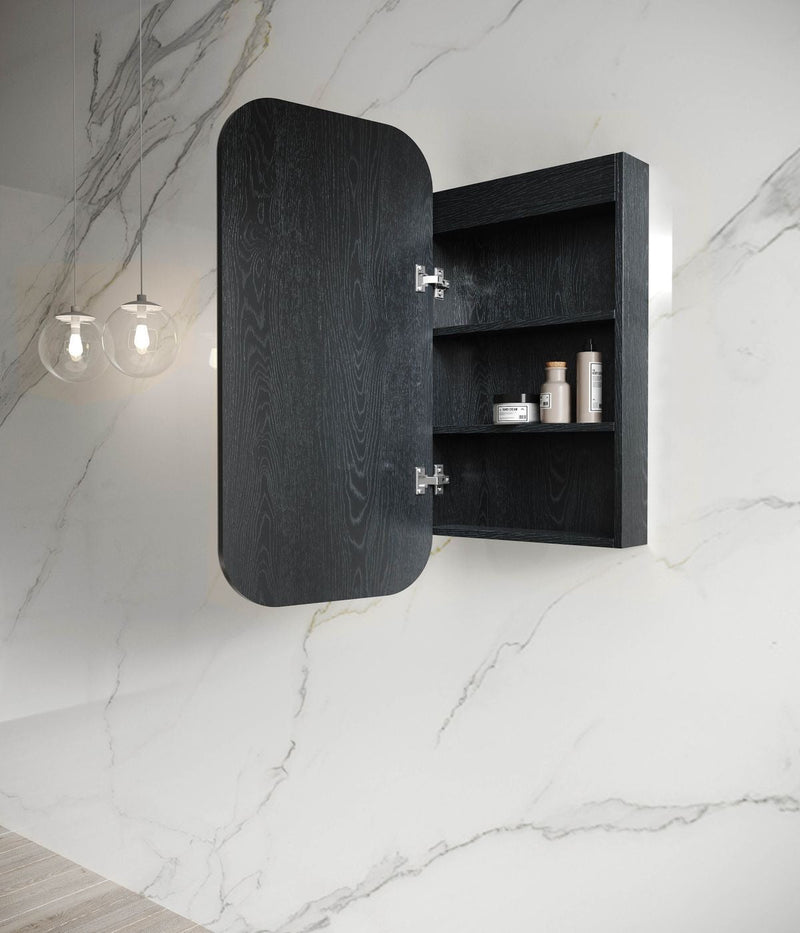 Otti Newport Black Oak Led Shaving Cabinet 450X900mm
